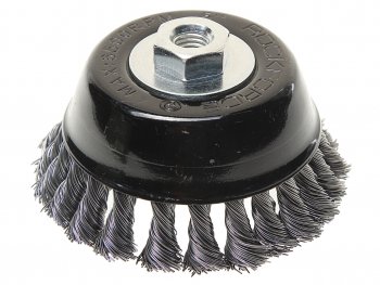 689 р. Кордщетка для УШМ чашка 125мм витая сталь ROCKFORCE ROCKFORCE rf-bwc105  с доставкой в г. Кемерово. Увеличить фотографию 1