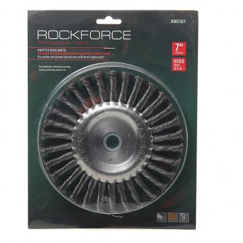 659 р. Кордщетка для УШМ дисковая 175мм витая сталь в блистере ROCKFORCE ROCKFORCE rf-bwf107  с доставкой в г. Кемерово. Увеличить фотографию 2