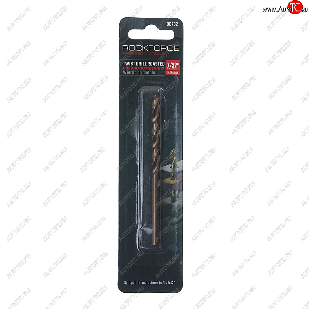 108 р. Сверло по металлу 5.6мм HSS Cobal ROCKFORCE ROCKFORCE rf-db732  с доставкой в г. Кемерово