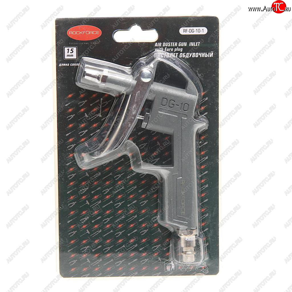359 р. Пистолет продувочный пневматический (сопло 15мм) в блистере ROCKFORCE ROCKFORCE rf-dg-10-1  с доставкой в г. Кемерово