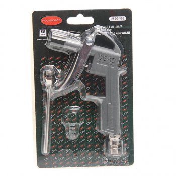 539 р. Пистолет продувочный пневматический (сопло 80мм) в блистере ROCKFORCE ROCKFORCE rf-dg-10-3  с доставкой в г. Кемерово. Увеличить фотографию 1