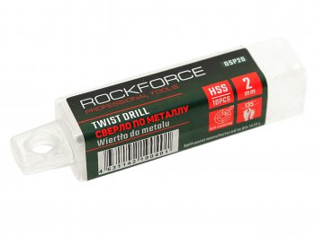 136 р. Сверло по металлу 2.0мм HSS (10шт.) ROCKFORCE ROCKFORCE rf-dsp20  с доставкой в г. Кемерово. Увеличить фотографию 2