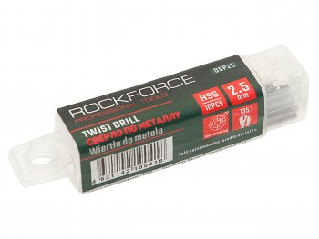 163 р. Сверло по металлу 2.5мм HSS (10шт.) ROCKFORCE ROCKFORCE rf-dsp25  с доставкой в г. Кемерово. Увеличить фотографию 2