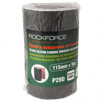 519 р. Бумага наждачная P-280 115ммх5м на тканевой основе рулон ROCKFORCE ROCKFORCE rf-fb2280c  с доставкой в г. Кемерово. Увеличить фотографию 1