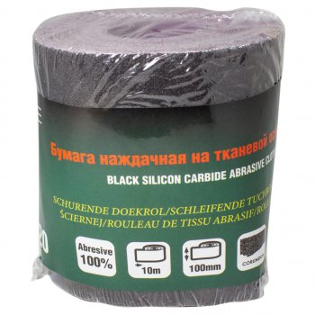 799 р. Бумага наждачная P-120 100ммх10м на тканевой основе рулон ROCKFORCE ROCKFORCE rf-fb4120c  с доставкой в г. Кемерово. Увеличить фотографию 1