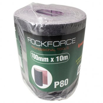 849 р. Бумага наждачная P-80 100ммх10м на тканевой основе рулон ROCKFORCE ROCKFORCE rf-fb480c  с доставкой в г. Кемерово. Увеличить фотографию 1