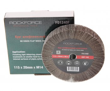 899 р. Круг лепестковый зачистной 115х20мм M14 (Grit 240) ROCKFORCE ROCKFORCE rf-fd1240f  с доставкой в г. Кемерово. Увеличить фотографию 1