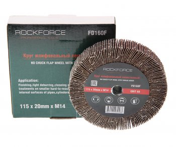 759 р. Круг лепестковый зачистной 115х20мм M14 (Grit 60) ROCKFORCE ROCKFORCE rf-fd160f  с доставкой в г. Кемерово. Увеличить фотографию 1