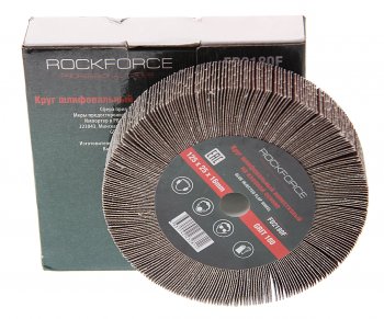 1 039 р. Круг лепестковый зачистной 125x25x16мм M14 (Grit 180) ROCKFORCE ROCKFORCE rf-fd2180f  с доставкой в г. Кемерово. Увеличить фотографию 1