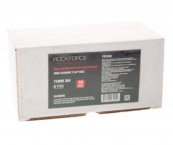 2 199 р. Круг шлифовальный лепестковый 75мм (№36) 10шт. ROCKFORCE ROCKFORCE rf-fd336c  с доставкой в г. Кемерово. Увеличить фотографию 2