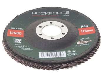 139 р. Круг лепестковый торцевой 115х22мм P40 ROCKFORCE ROCKFORCE rf-fd440m  с доставкой в г. Кемерово. Увеличить фотографию 2