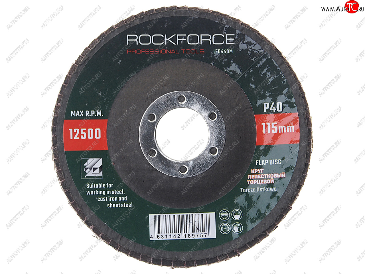 139 р. Круг лепестковый торцевой 115х22мм P40 ROCKFORCE ROCKFORCE rf-fd440m  с доставкой в г. Кемерово