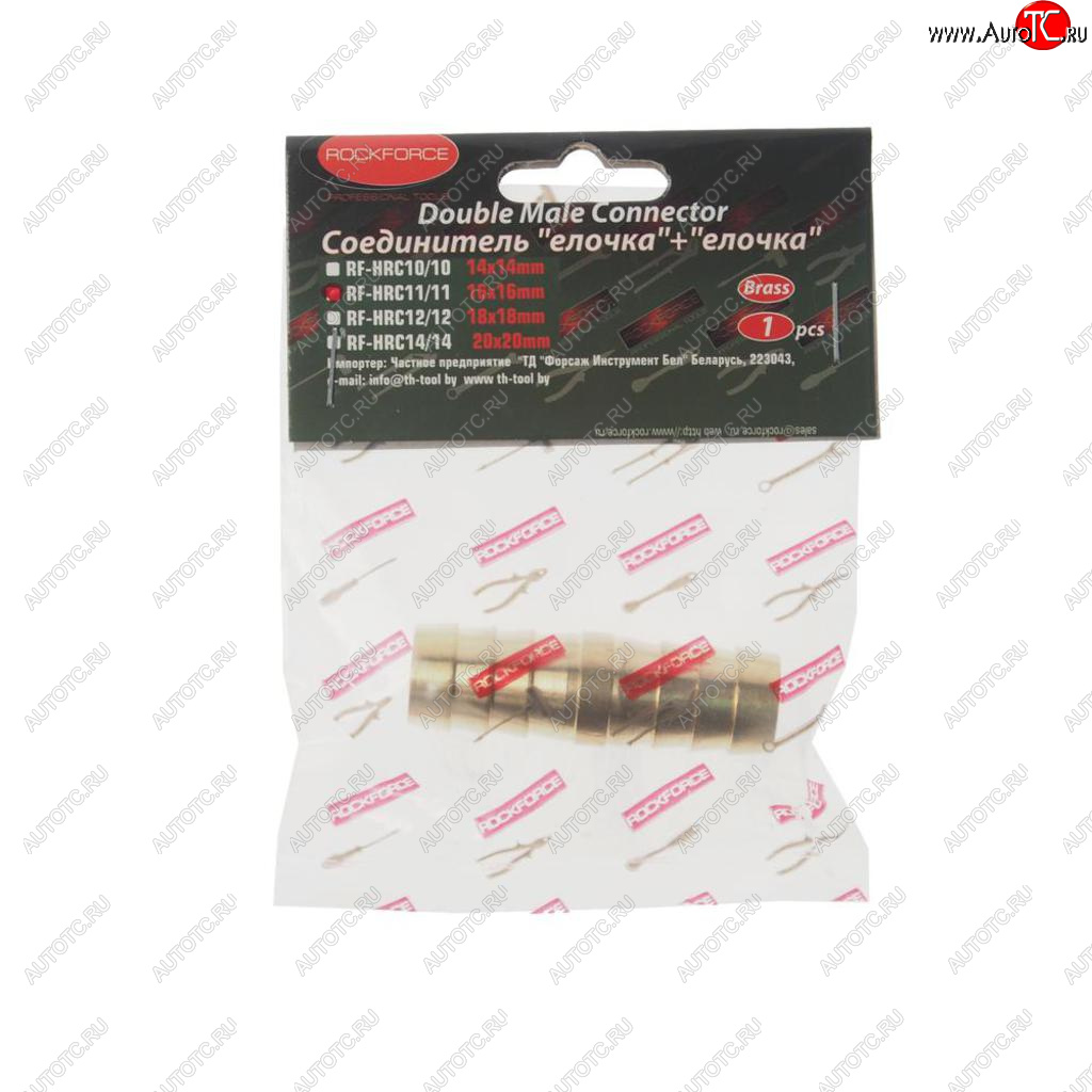 272 р. Переходник для компрессора 16х16мм елочка елочка ROCKFORCE ROCKFORCE rf-hrc1111  с доставкой в г. Кемерово