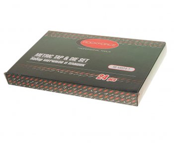 3 179 р. Набор метчиков и плашек метрический 24 предмета ROCKFORCE ROCKFORCE rf-m024-1  с доставкой в г. Кемерово. Увеличить фотографию 4