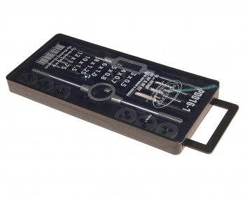 2 089 р. Набор метчиков и плашек метрический 16 предметов ROCKFORCE ROCKFORCE rf-pd016-1  с доставкой в г. Кемерово. Увеличить фотографию 1