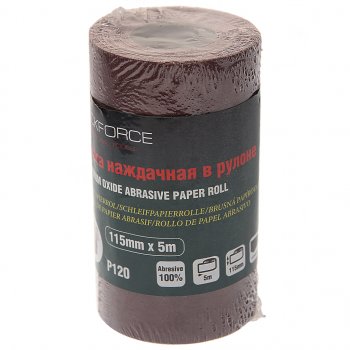280 р. Бумага наждачная P-120 115ммх5м рулон ROCKFORCE ROCKFORCE rf-sr2120a  с доставкой в г. Кемерово. Увеличить фотографию 1