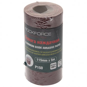 299 р. Бумага наждачная P-150 115ммх5м рулон ROCKFORCE ROCKFORCE rf-sr2150a  с доставкой в г. Кемерово. Увеличить фотографию 1