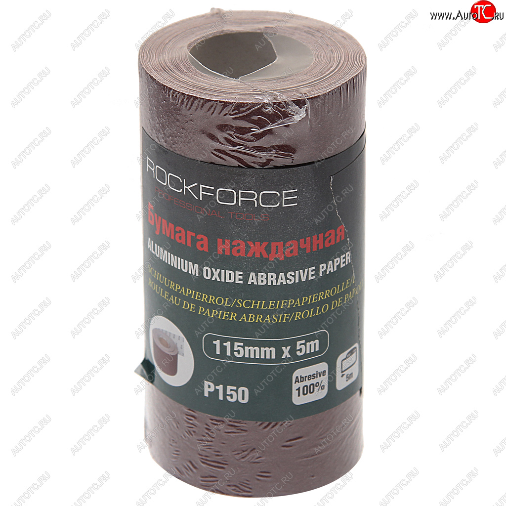 299 р. Бумага наждачная P-150 115ммх5м рулон ROCKFORCE ROCKFORCE rf-sr2150a  с доставкой в г. Кемерово