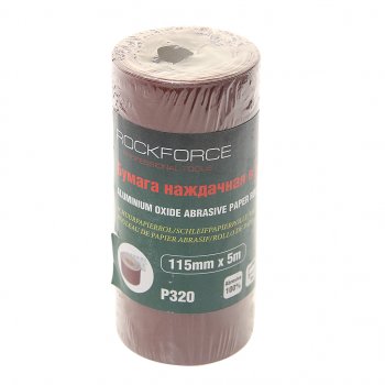 299 р. Бумага наждачная P-320 115ммх5м рулон ROCKFORCE ROCKFORCE rf-sr2320a  с доставкой в г. Кемерово. Увеличить фотографию 1