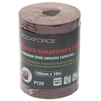 549 р. Бумага наждачная P-120 100ммх10м рулон ROCKFORCE ROCKFORCE rf-sr4120a  с доставкой в г. Кемерово. Увеличить фотографию 1