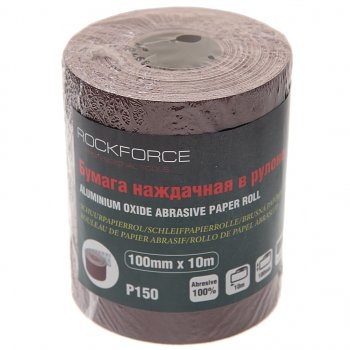 549 р. Бумага наждачная P-150 100ммх10м рулон ROCKFORCE ROCKFORCE rf-sr4150a  с доставкой в г. Кемерово. Увеличить фотографию 1