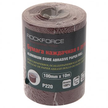 549 р. Бумага наждачная P-220 100ммх10м рулон ROCKFORCE ROCKFORCE rf-sr4220a  с доставкой в г. Кемерово. Увеличить фотографию 1