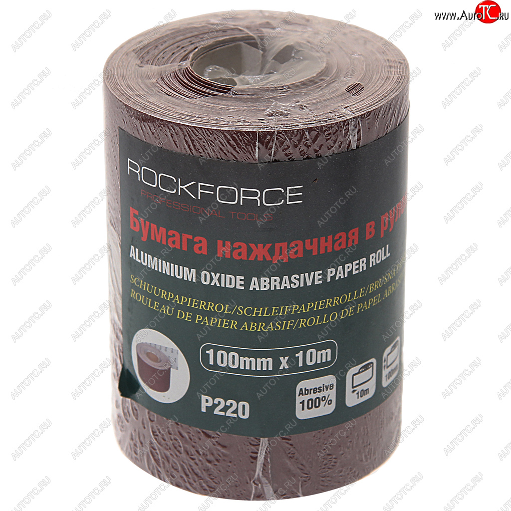 549 р. Бумага наждачная P-220 100ммх10м рулон ROCKFORCE ROCKFORCE rf-sr4220a  с доставкой в г. Кемерово