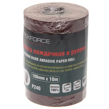 549 р. Бумага наждачная P-240 100ммх10м рулон ROCKFORCE ROCKFORCE rf-sr4240a  с доставкой в г. Кемерово. Увеличить фотографию 1