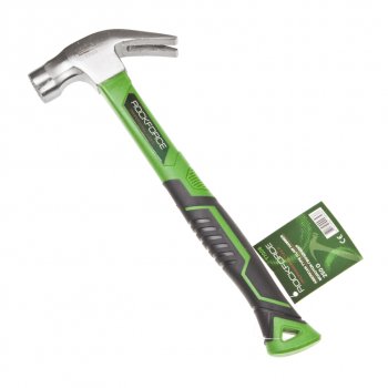 429 р. Молоток гвоздодер 0.250кг фибергласовая ручка ROCKFORCE ROCKFORCE rf-t7008  с доставкой в г. Кемерово. Увеличить фотографию 1