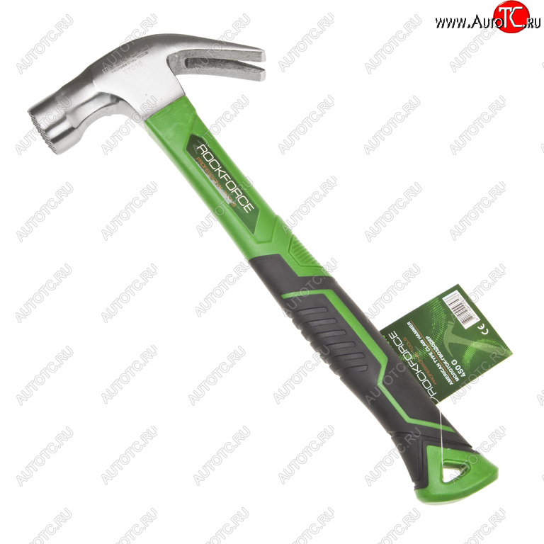 569 р. Молоток гвоздодер 0.450кг фибергласовая ручка ROCKFORCE ROCKFORCE rf-t7016  с доставкой в г. Кемерово