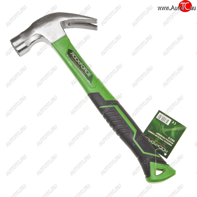 699 р. Молоток гвоздодер 0.560кг фибергласовая ручка ROCKFORCE ROCKFORCE rf-t7020  с доставкой в г. Кемерово