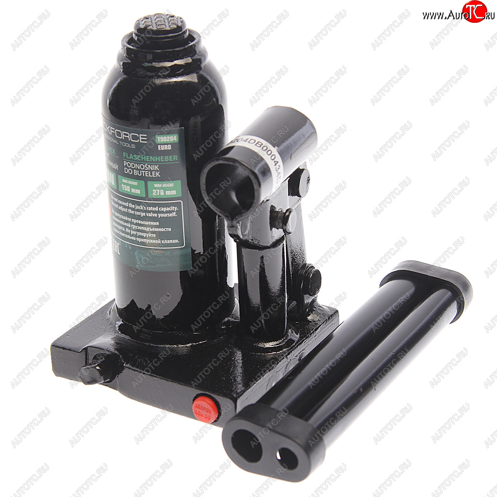 1 999 р. Домкрат бутылочный 2т 150-278мм с клапаном ROCKFORCE ROCKFORCE rf-t90204euro  с доставкой в г. Кемерово
