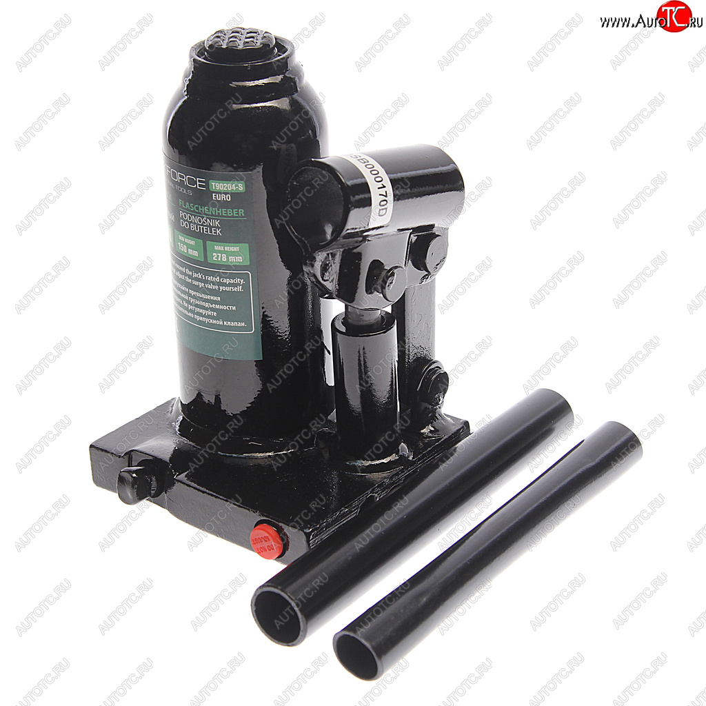 2 559 р. Домкрат бутылочный 2т 150-278мм с клапаном в кейсе ROCKFORCE ROCKFORCE rf-t90204s-euro  с доставкой в г. Кемерово