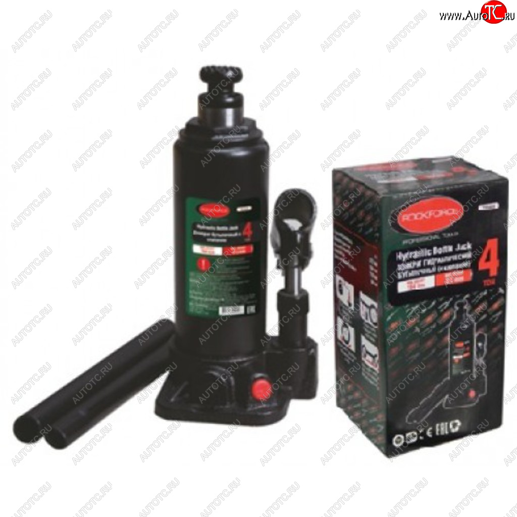1 749 р. Домкрат бутылочный 4т 180-350мм с клапаном ROCKFORCE ROCKFORCE rf-t90404 ROCKFORCE rf-t90404  с доставкой в г. Кемерово
