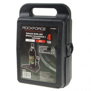 2 249 р. Домкрат бутылочный 4т 194-372мм с клапаном в кейсе ROCKFORCE ROCKFORCE rf-t90404s ROCKFORCE rf-t90404s  с доставкой в г. Кемерово. Увеличить фотографию 3