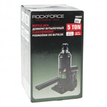 2 299 р. Домкрат бутылочный 5т 195-395мм с клапаном ROCKFORCE ROCKFORCE rf-t90504(ds)  с доставкой в г. Кемерово. Увеличить фотографию 3