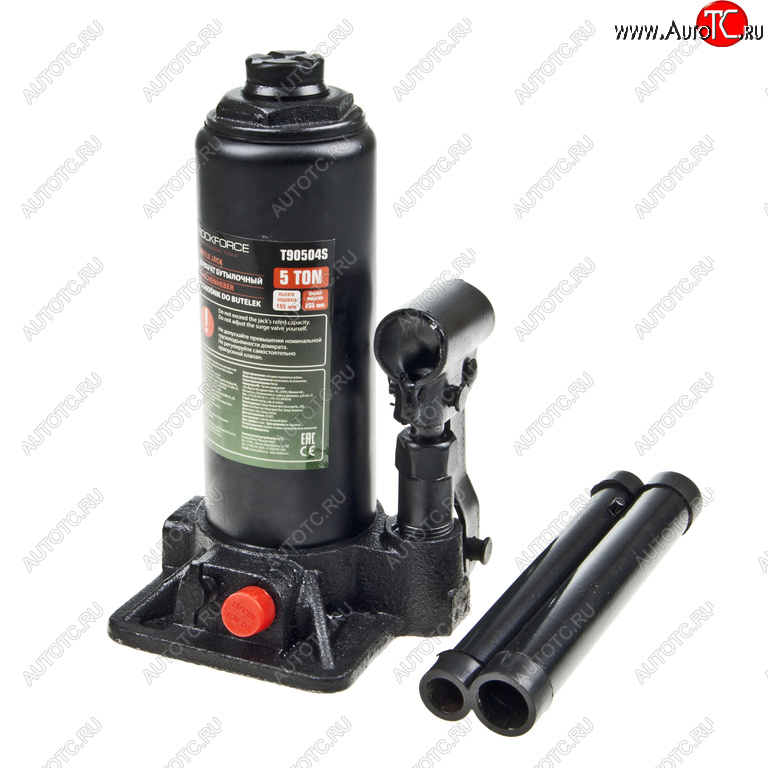2 489 р. Домкрат бутылочный 5т 195-395мм с клапаном в кейсе ROCKFORCE ROCKFORCE rf-t90504s(ds) ROCKFORCE rf-t90504s(ds)  с доставкой в г. Кемерово