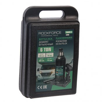 3 699 р. Домкрат бутылочный 6т 185-360мм с клапаном ROCKFORCE ROCKFORCE rf-t90604seuro  с доставкой в г. Кемерово. Увеличить фотографию 3
