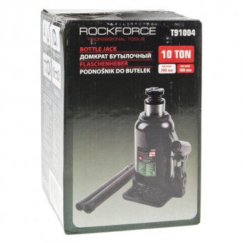 3 199 р. Домкрат бутылочный 10т 200-385мм с клапаном ROCKFORCE ROCKFORCE rf-t91004(ds)  с доставкой в г. Кемерово. Увеличить фотографию 3