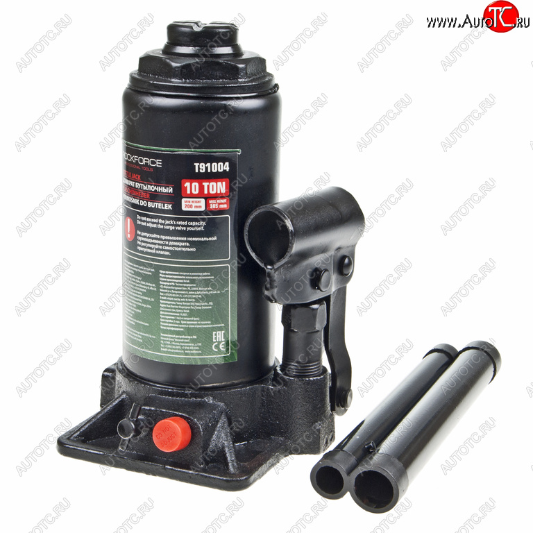 3 199 р. Домкрат бутылочный 10т 200-385мм с клапаном ROCKFORCE ROCKFORCE rf-t91004(ds)  с доставкой в г. Кемерово