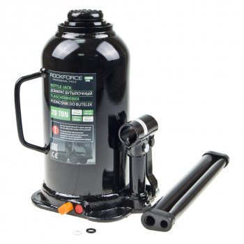 5 999 р. Домкрат бутылочный 20т 235-445мм низкопрофильный ROCKFORCE ROCKFORCE rf-t92004euro  с доставкой в г. Кемерово. Увеличить фотографию 1