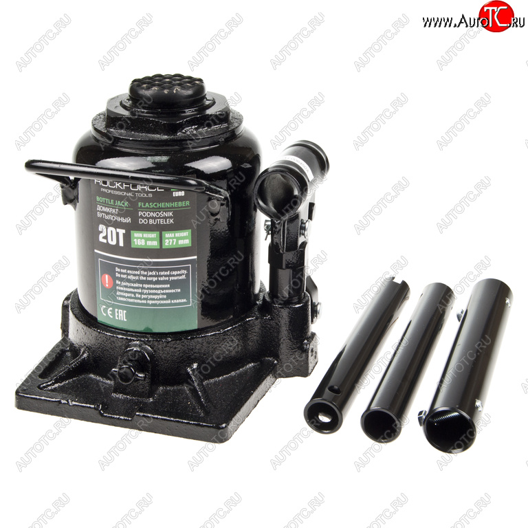 6 649 р. Домкрат бутылочный 20т 168-277мм низкопрофильный ROCKFORCE ROCKFORCE rf-t92007euro ROCKFORCE rf-t92007euro  с доставкой в г. Кемерово