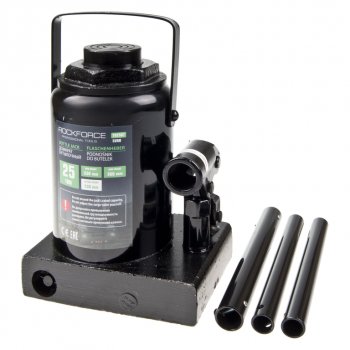 11 749 р. Домкрат бутылочный 25т 230-360мм низкопрофильный ROCKFORCE ROCKFORCE rf-t92507euro  с доставкой в г. Кемерово. Увеличить фотографию 1