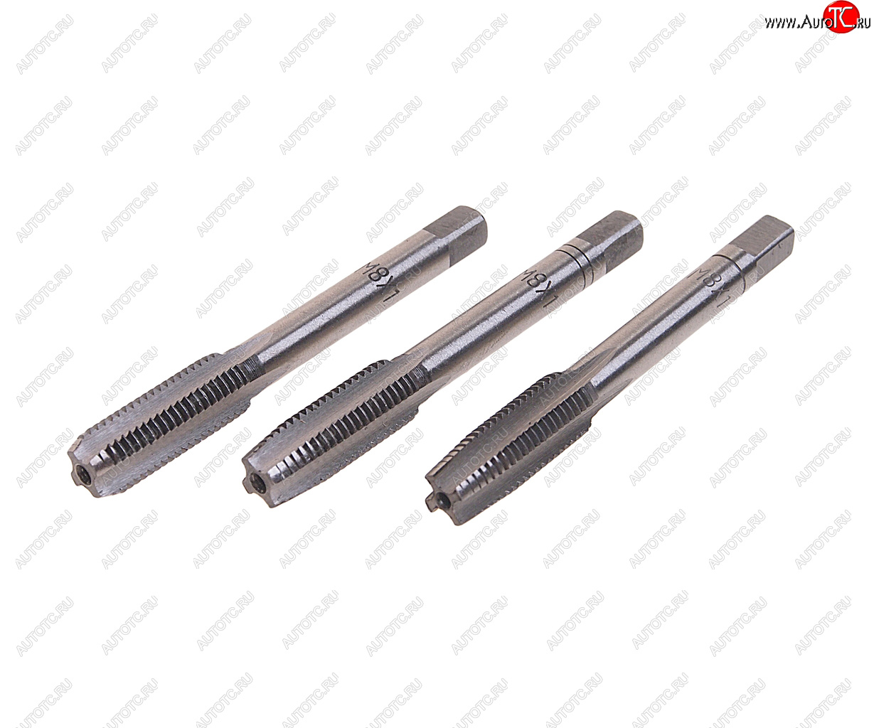 339 р. Метчик М08x1.0мм комплект 3шт. в пластиковом футляре ROCKFORCE ROCKFORCE rf-tap08100  с доставкой в г. Кемерово