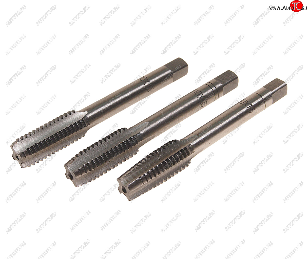 339 р. Метчик М10x1.5мм комплект 3шт. в пластиковом футляре ROCKFORCE ROCKFORCE rf-tap10150  с доставкой в г. Кемерово