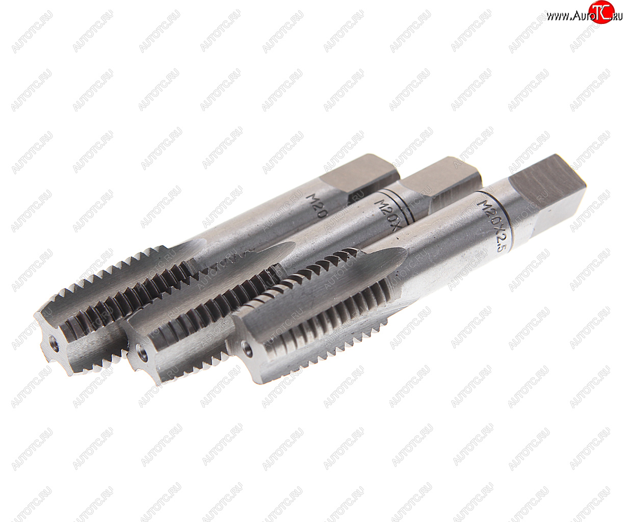 1 299 р. Метчик М20x2.5мм комплект 3шт. в пластиковом футляре ROCKFORCE ROCKFORCE rf-tap20x2.5  с доставкой в г. Кемерово