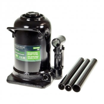 9 349 р. Домкрат бутылочный 10т 210-520мм 2-х плунжерный ROCKFORCE ROCKFORCE rf-th810001big  с доставкой в г. Кемерово. Увеличить фотографию 1