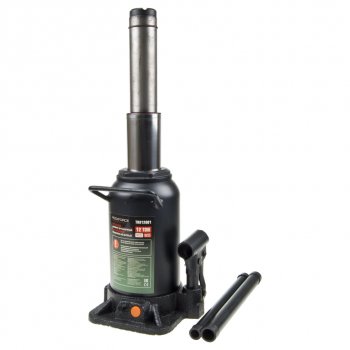 10 199 р. Домкрат бутылочный 12т 242-598мм 2-х плунжерный ROCKFORCE ROCKFORCE rf-th812001  с доставкой в г. Кемерово. Увеличить фотографию 2