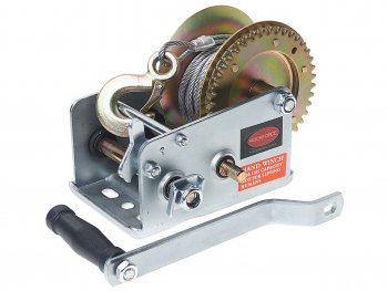 5 199 р. Лебедка барабанная 0.90т L=10м тросовая ROCKFORCE ROCKFORCE rf-trt1201c  с доставкой в г. Кемерово. Увеличить фотографию 1