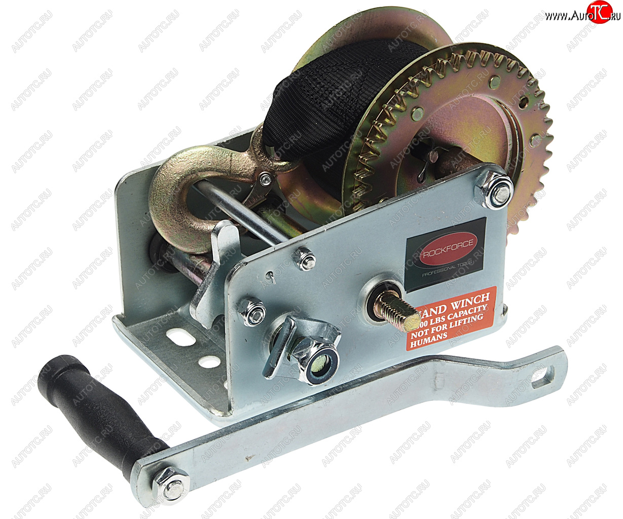 5 399 р. Лебедка барабанная 1.3т L=10м ленточная ROCKFORCE ROCKFORCE rf-trt1301s  с доставкой в г. Кемерово